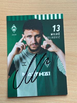 Milos Veljkovic SV Werder Bremen Autogrammkarte original signiert #S8611