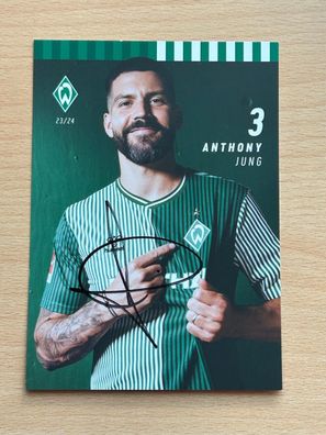 Anthony Jung SV Werder Bremen Autogrammkarte original signiert #S8603