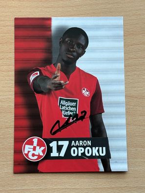 Aaron Opoku 1. FC Kaiserslautern Autogrammkarte original signiert #S8645