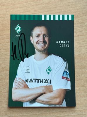Hannes Drews SV Werder Bremen Autogrammkarte original signiert #S8629