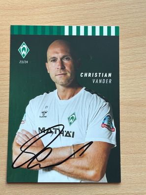 Christian Vander SV Werder Bremen Autogrammkarte original signiert #S8627