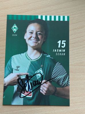 Jasmin Sehan SV Werder Bremen Autogrammkarte original signiert #S8671