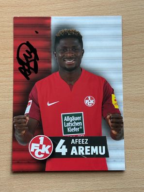 Afeez Aremu 1. FC Kaiserslautern Autogrammkarte original signiert #S8634