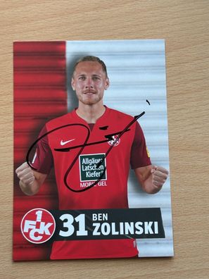 Ben Zolinski 1. FC Kaiserslautern Autogrammkarte original signiert #S8653