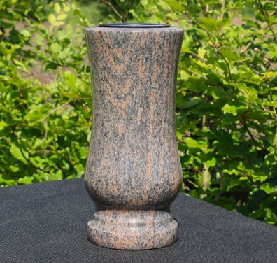 Vase Blumenvase Grab-Vase Gartenvase Granitvase Granit Gneys