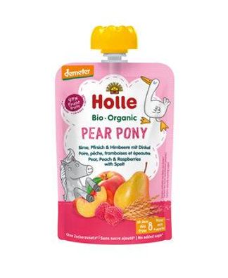 Holle 3x Pear Pony - Birne, Pfirsich & Himbeere mit Dinkel 100g