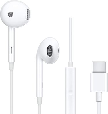 Oppo In-Ear-Kopfhörer USB Typ-C kabelgebunden Headset Ohrstöpsel Bluetooth weiß