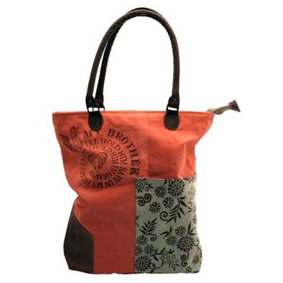 Gall & Zick Handtasche mit Leder, orange VA-1519 1 St