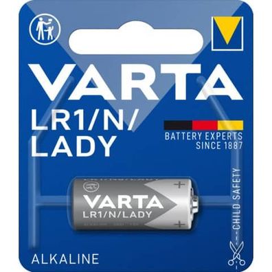 VARTA Batterie "Professional Electronics LR1 Lady (N) (1,5 V, 850 mAh), Ø 11,5 x ...