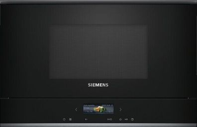 Siemens, BF722R1B1, iQ700, Einbau-Mikrowelle, Schwarz, Edelstahl