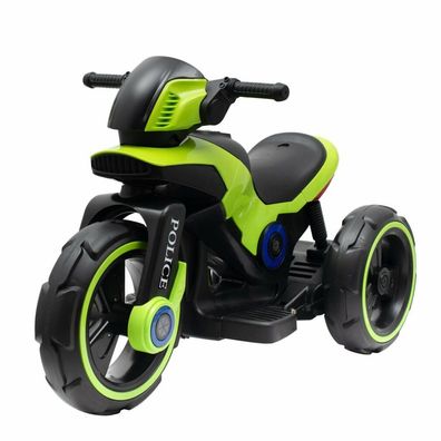 Kinder-Elektromotorrad Baby Mix POLICE grün