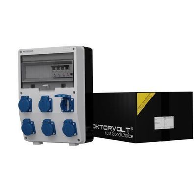 Stromverteiler TD-S/ FI 6x230V Mennekes Doktorvolt® 0601