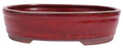 Bonsai - Schale oval 31.5 x 24.5 x 8.3 cm, bordeaux 40447