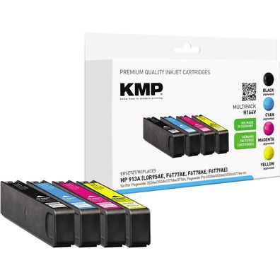 KMP Tintenpatrone H164V 17504005 wie HP 913A sw/ c/ m/ y 4St.