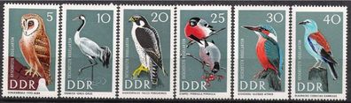 DDR Nr.1272/77 * * Geschützte Vögel 1967, postfrisch