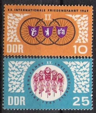 DDR Nr.1278/79 * * Friedensfahrt 1967, postfrisch
