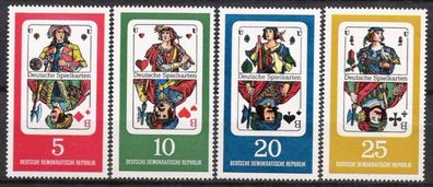 DDR Nr.1298/1301 * * Deutsche Spielkarten 1967, postfrisch
