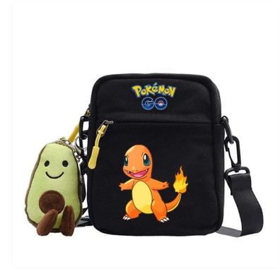 Pokémon Glumanda Tasche mit Anhänger - 18x14x5 cm - Ideal für unterwegs, & stylish