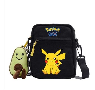 Pokémon Pikachu Tasche mit Anhänger - 18x14x5 cm - Ideal für unterwegs, & stylish
