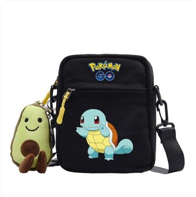 Pokémon Schiggy Tasche mit Anhänger - 18x14x5 cm - Ideal für unterwegs, & stylish