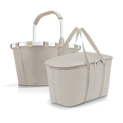 reisenthel Set aus carrybag BK + coolerbag UH BKUH, herringbone sand, Unisex