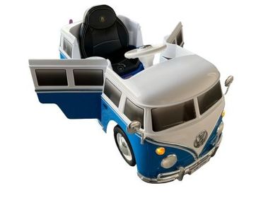 VW T1 Bulli in Blau Kinder Elektroauto Rollplay Kinderfahrzeug mit Fernsteuerung