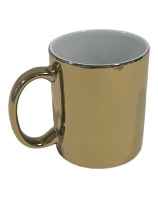 Tasse Keramiktasse Platinum, in Gold, Grün, Perlweiss, Rot, Pink & Blau