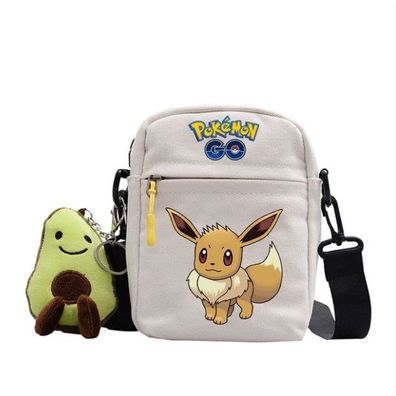 Pokémon Evolie Tasche mit Anhänger - 18x14x5 cm - Ideal für unterwegs, & stylish