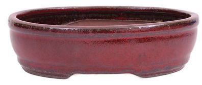 Bonsai - Schale oval 21 x 16.5 x 6 cm bordeaux 22123