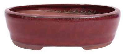 Bonsai - Schale oval 26.5 x 20.5 x 8 cm bordeaux 30047