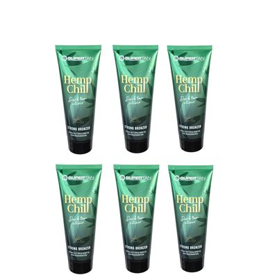 SuperTan/ Hemp Chill "Dark Tan Elixir" 6x200ml/ Solariumkosmetik/ Bräunungslotion