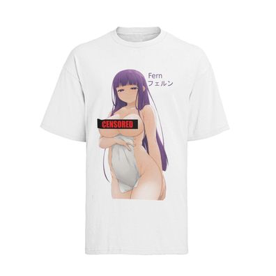 Anime Bio Baumwolle Herren Shirt Hentai Girl Frieren: Beyond Journey Fern ????