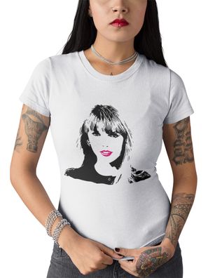 Damen Bio Baumwolle T-Shirt Festival Swiftie Fan Pop Musik Swifty Taylor