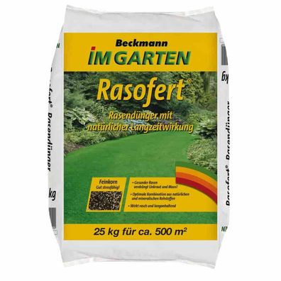 Rasendünger Rasofert 25kg organisch mineralisch 12 + 3 + 5 für ca. 500m²