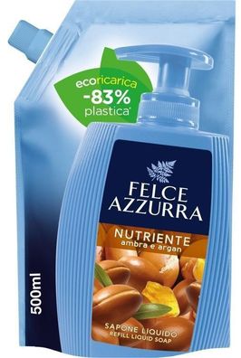 Felce Azzurra Paglieri Nutriente Ambra & Argan Flüssighandseife 500ml refill