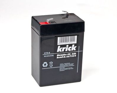 Krick Bleiakku 6 Volt 5Ah 667254 Akku Blei Akku