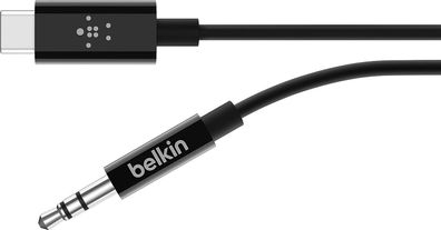 Belkin RockStar 3,5mm-Klinken-Audio-Kabel USB-C Stecker 1,8m schwarz