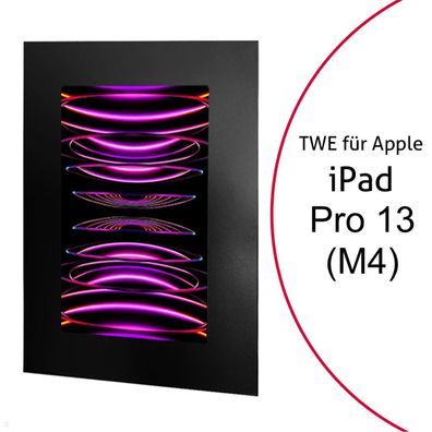 TabLines TWE118B Tablet Wandeinbau fér Apple iPad Pro 13.0 (M4), schwarz