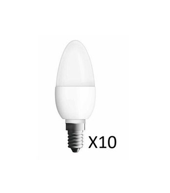 10 Stück Neolux LED Kerzenlampen 4W 827 250lm E14 Matt