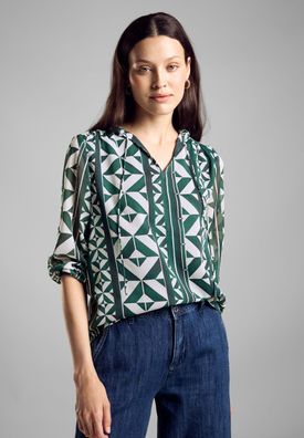 Street One Chiffon Bluse in Cool Vintage Green
