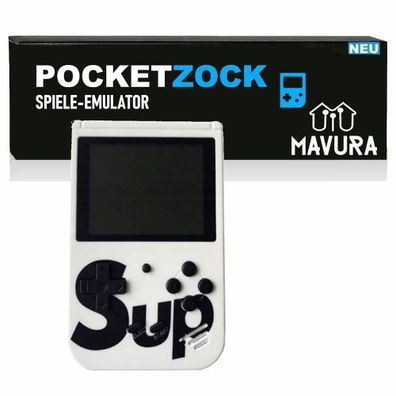 Pocketzock Handheld-Spielekonsole Retro Mini Spiele Konsole mit 400 Spielen