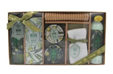 AURORA Olivenöl Massage-Set mit Peeling & Butter