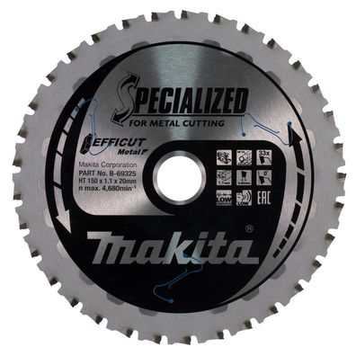 Makita Sägeblatt 150x1,1x20mm 33Z Efficut Metall Akku Handkreissäge B-69325