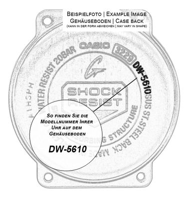 Casio G-Shock Gehäuse CASE/ CENTER ASSY schwarz matt GBA-800LU-1A1