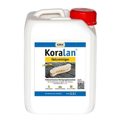KORA Koralan Holzreiniger - 2.5 LTR (FARBLOS) Reinigungskonzentrat FÜR AUSSEN