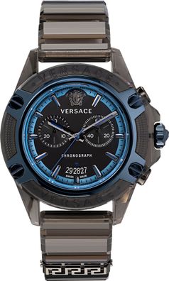 Versace VEZ700622 Icon Active Chrono blau schwarz Herren Damen Unisex Uhr NEU