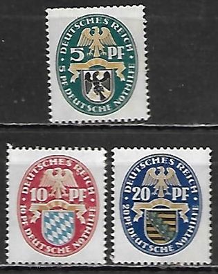 Deutsches Reich postfrisch Michel-Nummer 375-377