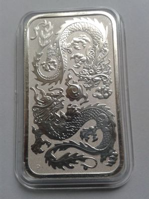 1$ 2020 Australien dragon 1 Unze Silber 1oz Drachenserie 2020 rectangle rectangular