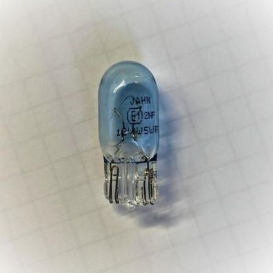 Glassockellampe | T10 | 12V | 5W | W2,1x9,5d
