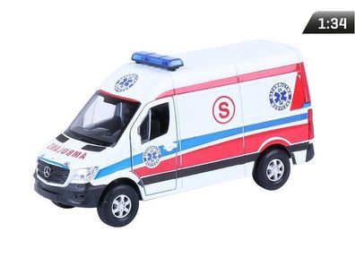 Modell 1:34, PRL Mercedes-Benz Sprinter Krankenwagen, weiß (A884MBSAMB)